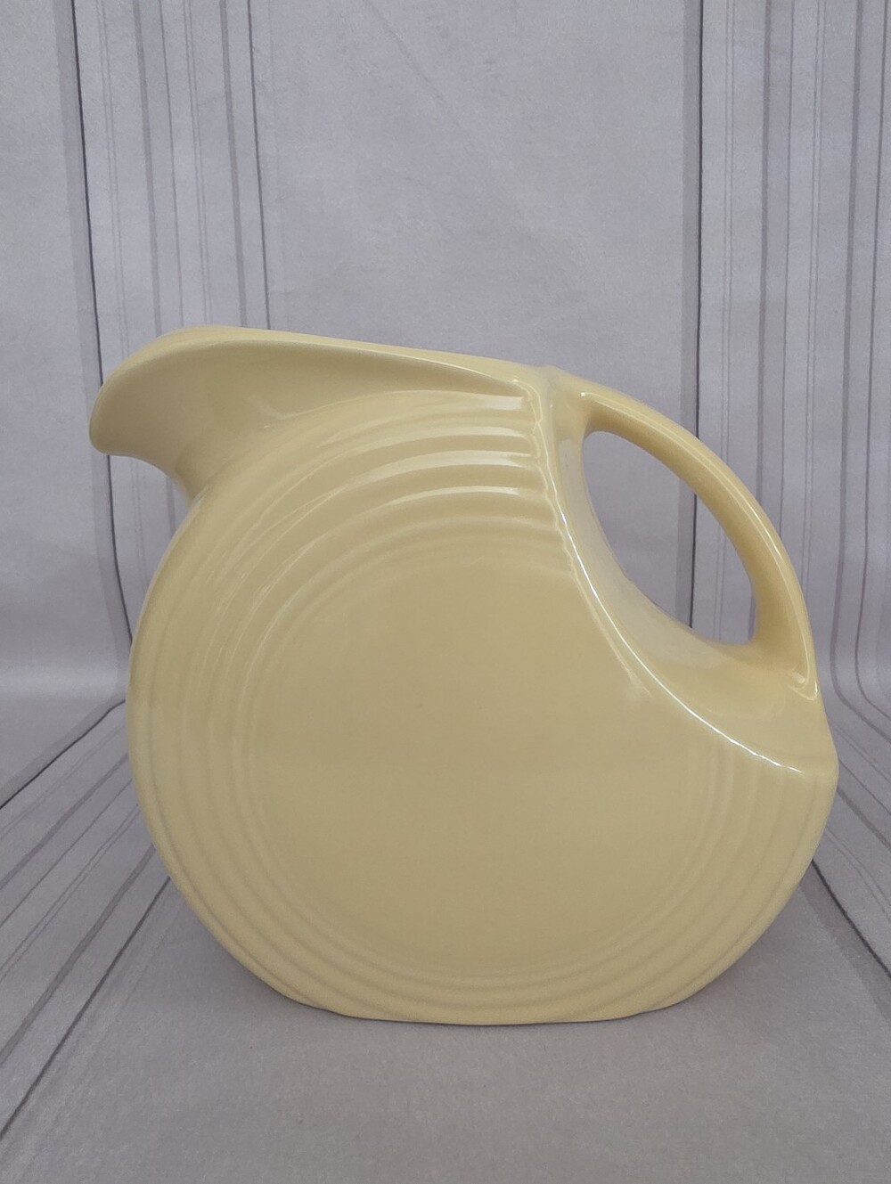Vintage Fiestaware New Yellow Disc Pitcher